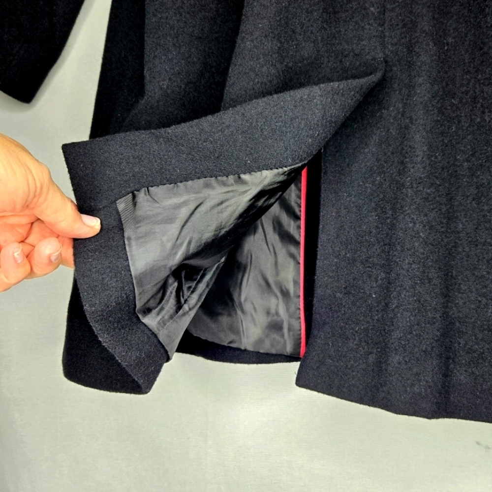 Fleet Street LDT. Black wool Coat. 1X. - Picture 10 of 15